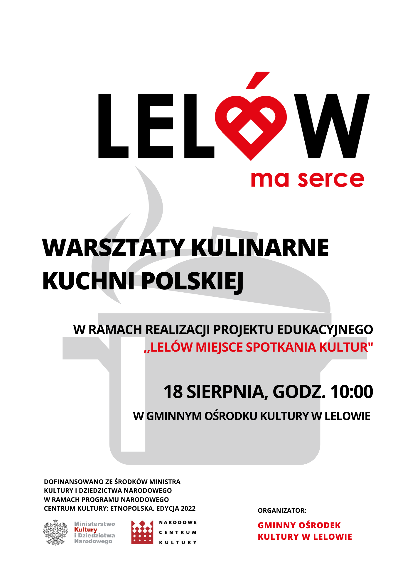 plakat warsztatów kulinarnych